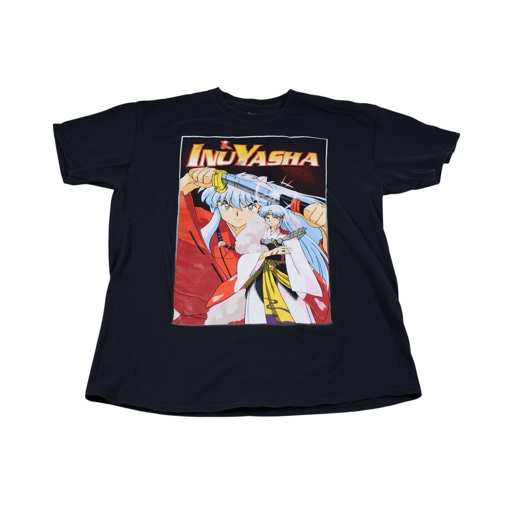 Vintage InuYasha Sesshomaru T Shirt Mens M Black Anime Graphic 2000s VIZ Media